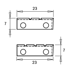 23.0x7.0x1.5 (3-RT) нож сменный HWM со стружколомом -- F1730 [ м. древесина, тв. древесина ]