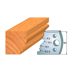 Комплект ножей профильных SP -- 40x4 мм -- (2 шт.) для фрезерных головок серий CMT 692 и 693 (690.122)