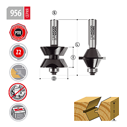 Серия 956. Фрезы для  соединения WOODWORK