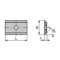 15.0x12.0x1.5 нож сменный HWM 35° -- KCR08 [ универсальное применение ]