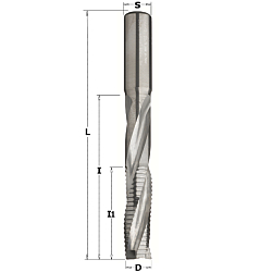 Фреза спиральная верхний рез для замков HWM Z3 S=16 D=16x45-95x150 RH