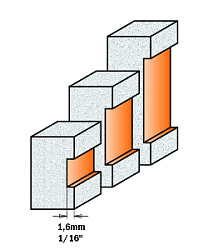 Серия 980.51. Фрезы профильные для пазов по искусственному камню с нижним подшипником