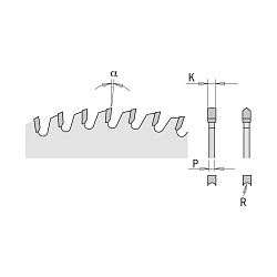 Серия 287. Дисковые пилы по ламинату с дуплообразным зубом c положительным углом врезания