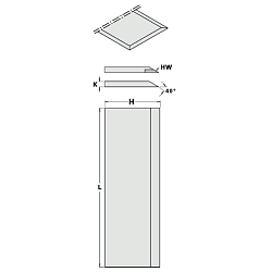 Нож строгальный с напайкой HW 100x30x3 мм