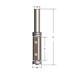 Фреза концевая с HM ножами D=19х50 S=12х35 Z=2 RH