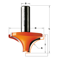 Фреза радиусная HW Z2 S=6 D=23x12x43,8 R=6 RH