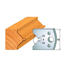 Комплект ножей профильных SP -- 40x4 мм -- (2 шт.) для фрезерных головок серий CMT 692 и 693 (690.072)