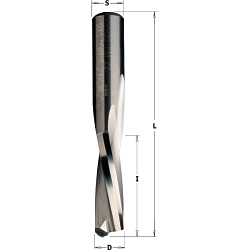 Фреза спиральная нижний рез HWM Z2 S=5 D=5x17x50 RH