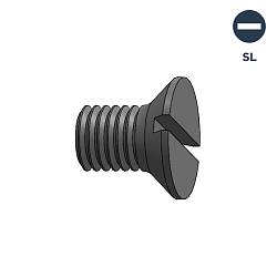 Винт M4x0.5х5 D=6x1.0 b=4 Slot