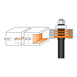 Серия 900.506. Фрезы пазовые наборные с нижним подшипником