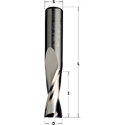 Фреза спиральная верхний рез HWM Z2 S=8 D=6x27x70 RH