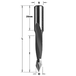 6x44x77 S=10x26 HW Z2 сверло присадочное для сквозных отверстий RH