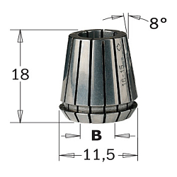 ER11  D=3 цанга высокоточная 