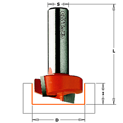 Фреза пазовая (петли) HW Z2 S=8 D=19x19x54 RH