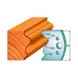 Комплект ножей профильных SP -- 50x4 мм -- (2 шт.) для фрезерных головок серий CMT 692 и 693 (690.512)