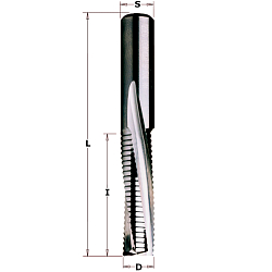 Фреза спиральная нижний рез со стружколомом HWM Z3R S=12 D=12x42x90 RH