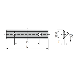 30.0x12.0x1.5 нож сменный HWM 35° -- KCR02+ [ ДСП, МДФ ]