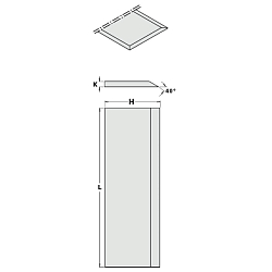 Нож строгальный HSS18% 240x25x3 мм 