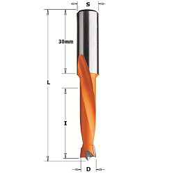 15x35x70 S=10x30 HW Z2 V2 сверло присадочное для глухих отверстий LH