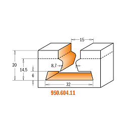Серия 950.6. Фрезы для Т-образного паза