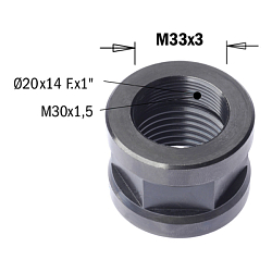 Гайка для патронов высокоточных M30x1,5 LH