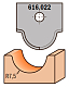 Нож профильный HW -- 20x20x2 мм -- R=7,5 для набора фрез 616.000.01