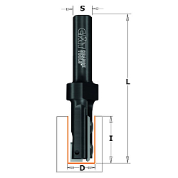 Фреза пазовая врезная со сменными ножами Z1+1 S=12 D=16x28,3x92 RH