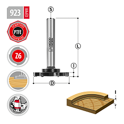 Серия 923 .Фрезы для выравнивания плоскости Z6 Woodwork