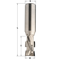 20x55x115 S=20x50 Z=2+2 (12 DP + 1 HW) RH алмазная концевая фреза с аксиальным углом