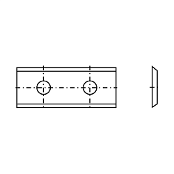 25.0x12.0x1.5 (a=14.0) нож сменный HWM 35° -- T04MG-CR [ тв. древесина, ДСП, МДФ ]