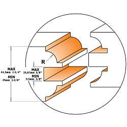 Серия 955.806. Набор концевых фрез (2 шт.) для дверной обвязки