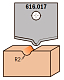 Нож профильный HW -- 20x20x2 мм -- R=2 для набора фрез 616.000.01