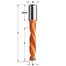 11x43x70 S=10x20 HW Z2 V2 сверло присадочное для глухих отверстий LH