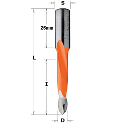 8x35x70 S=10x26 HW Z2 сверло присадочное Xtreme для сквозных отверстий LH