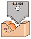 Нож профильный HW -- 20x20x2 мм -- R=4 R1=2,5 для набора фрез 616.000.01