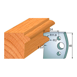 Комплект ножей профильных SP -- 40x4 мм -- (2 шт.) для фрезерных головок серий CMT 692 и 693 (690.135)
