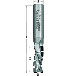 12x25x70 S=12x40 Z=3 (9 DP) RH алмазная концевая фреза с аксиальным углом для Нестинга (Nesting)