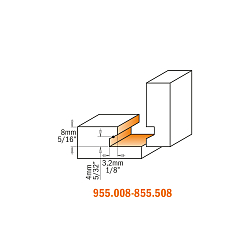 Серия 955.002-502. Фрезы для изготовления мебельных ящиков