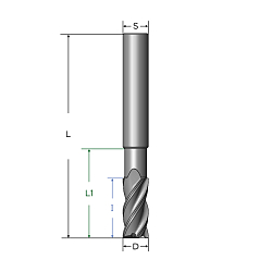 52602080mg ФРЕЗА ТВЕРДОСПЛАВНАЯ HPC, SCR.H-SA.8,0.35°.Z4.HA.L