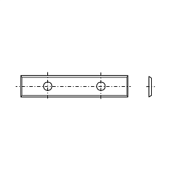 49.5x12.0x1.5 (a=26.0) нож сменный HWM четырёхсторонний -- T03SMG [ ДСП, МДФ ]