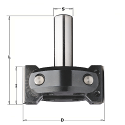 Фреза фасочная регулируемая со сменными ножами Z2 S=20 D=85/102x39,5x92 A=0°-45°- 0°+90° RH