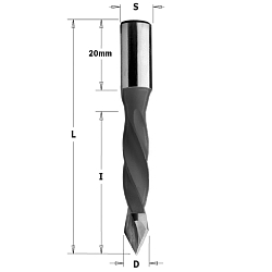 6x40x70 S=10x20 HW Z2 сверло присадочное для сквозных отверстий RH