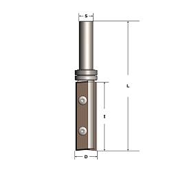 Фреза концевая с HM ножами D=19х58.3 S=12х35 Z=2 RH