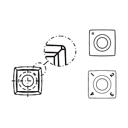 Стандартные поворотные режущие пластины HWM квадратные с радиусом TIGRA