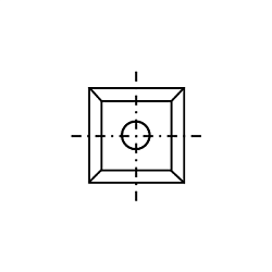 12.0x12.0x1.5 (d=4.0) нож сменный HWM 35° квадратный -- T03SMG [ ДСП, МДФ ]