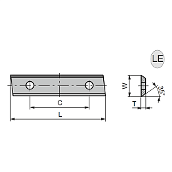 29.5x12.0x1.5 (C=14.0) LE нож сменный со скосами HWM 35° -- KCR08 [ универсальное применение ]