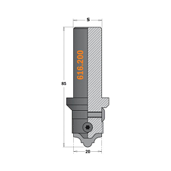 Серия 616.000.01. Набор из концевой фрезы и профильных сменных ножей (22 шт.)