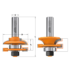Серия 991.50. Набор концевых фрез (2 шт.) для мебельной обвязки