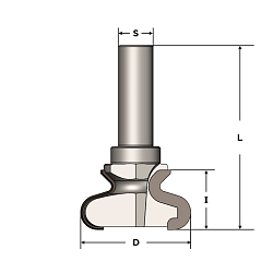 Фреза концевая с PCD пластинами для ручек Z2 D=38,1x18 S=12x50 RH