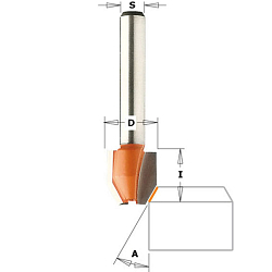 Фреза фасочная HW Z2 S=6 D=12x12,7x44,5 A=0°- 30° RH